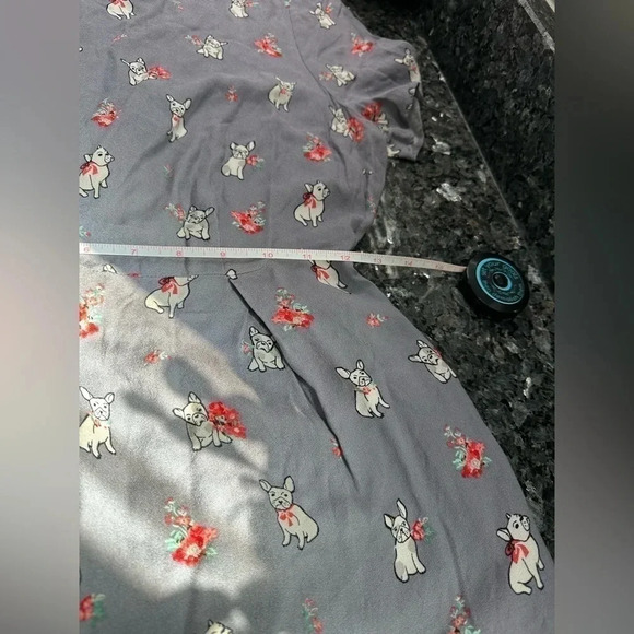 Oliver Bonas Violet Rufus Frenchie Dog Print Dress French Bulldogs Size 10 M - Picture 10 of 16